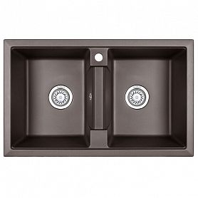 Кухонная мойка Granula GR-8101 ES 81x50, 2 чаши, цвет эспрессо - фото 1
