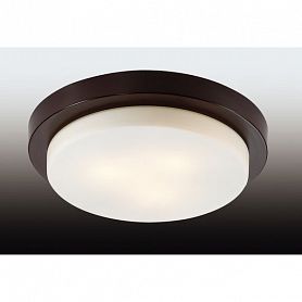 Потолочный светильник Odeon Light Holger 2744/3C, арматура коричневая, плафон стекло белое - фото 1