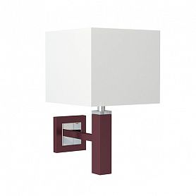 Бра Arte Lamp Waverley A8880AP-1BR, арматура хром / коричневая, плафон ткань белая, 20х26 см - фото 1