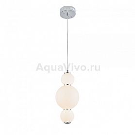 Подвесной светильник ST Luce Nepazzo SL1583.113.01, арматура металл, цвет хром, плафон стекло, цвет белый - фото 1
