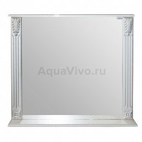 Зеркало Mixline Людвиг 80 с полочкой, цвет серебро - фото 1