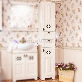 Шкаф-пенал Бриклаер Кантри 35 универсальный, с бельевой корзиной, цвет бежевый дуб прованс - фото 1