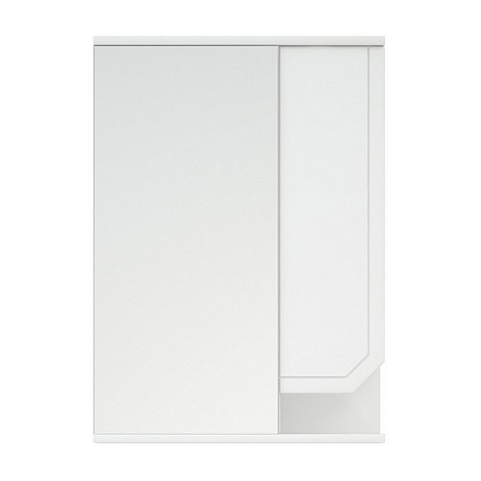 Шкаф-зеркало Corozo Сириус 55, правый, цвет белый