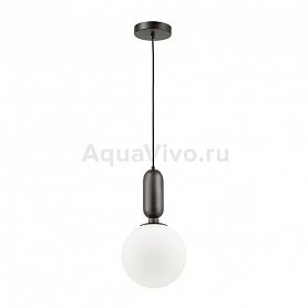 Подвесной светильник Odeon Light Okia 4668/1, арматура цвет черный, плафон/абажур стекло, цвет белый - фото 1