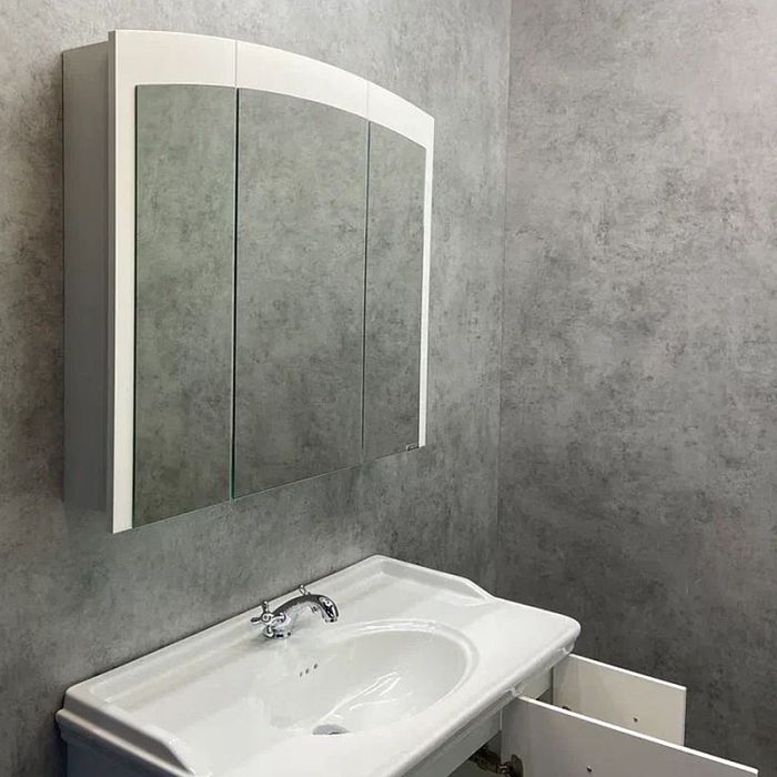 Шкаф-зеркало Comforty Палини 100, цвет белый