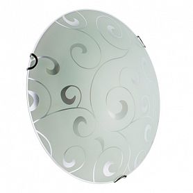 Настенно-потолочный светильник Arte Lamp Ornament A3320PL-2CC, арматура хром, плафон стекло белое, 30х30 см - фото 1