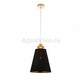 Подвесной светильник ST Luce Rionfo SL1137.203.01, арматура металл, цвет золото, плафон текстиль, цвет черный - фото 1