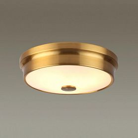 Потолочный светильник Odeon Light Marsei 4824/3C, арматура бронза, плафон стекло белое - фото 1