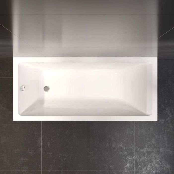 Акриловая ванна AM.PM Gem 170x75, без опор и экранов, цвет белый