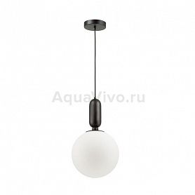 Подвесной светильник Odeon Light Okia 4671/1, арматура цвет черный, плафон/абажур стекло, цвет белый - фото 1