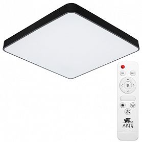 Потолочный светильник Arte Lamp Scena A2669PL-1BK, арматура черная, плафон пластик белый, 60х60 см - фото 1