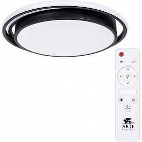 Потолочный светильник Arte Lamp Sonny A2688PL-1BK, арматура черная, плафон акрил белый, 50х50 см - фото 1