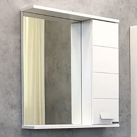 Шкаф-зеркало Comforty Модена М-60, цвет белый матовый - фото 1