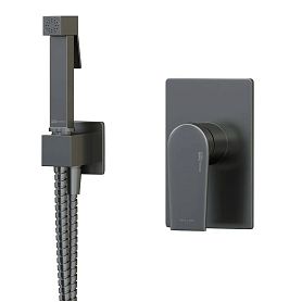 Гигиенический душ WasserKRAFT A84095, со встраиваемым смесителем, цвет оружейная сталь - фото 1