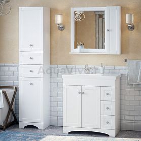 Мебель для ванной Corozo Техас 80, цвет белый - фото 1