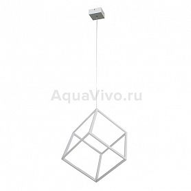 Подвесной светильник Citilux Куб CL719300, арматура белая, плафон металл / полимер белый, 53х53 см - фото 1