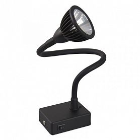 Бра Arte Lamp Cercare A4107AP-1BK, арматура черная, плафон металл черный, 6х40 см - фото 1