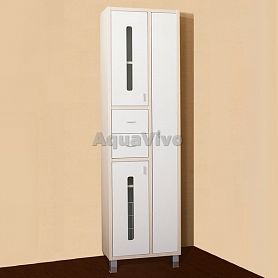 Шкаф-пенал Бриклаер Бали 57 с бельевой корзиной, цвет светлая лиственница - белый - фото 1