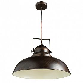 Подвесной светильник Arte Lamp Martin A5213SP-1BR, арматура коричневая / золото, плафон металл коричневый / золото, 40х40 см - фото 1