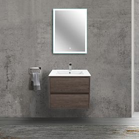 Мебель для ванной Vincea Gio 60, с 2 ящиками, цвет темный дуб - фото 1