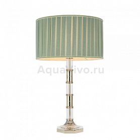 Прикроватная лампа ST Luce Oleo SL1121.104.01, арматура металл, цвет никель, плафон текстиль, цвет зеленый - фото 1