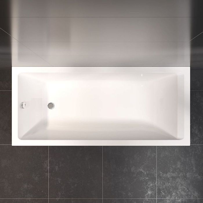 Акриловая ванна AM.PM Gem 180x80, без опор и экранов, цвет белый