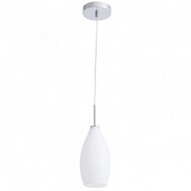 Подвесной светильник Arte Lamp Bicchiere A4282SP-1CC, арматура хром, плафон стекло белое, 12х12 см - фото 1