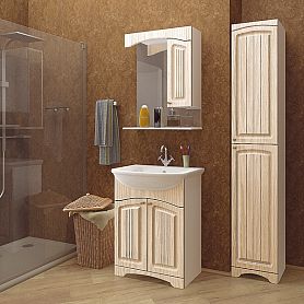 Мебель для ванной Mixline Крит 55, цвет белый с золотой патиной - фото 1