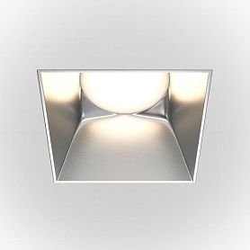 Точечный светильник Maytoni Technicali Share DL051-01-GU10-SQ-WS, арматура матовое серебро - фото 1