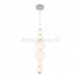 Подвесной светильник ST Luce Nepazzo SL1583.103.01, арматура металл, цвет хром, плафон стекло, цвет белый - фото 1