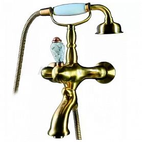 Смеситель Boheme Luxury Crystal 303-CRST для ванны, с душевым гарнитуром - фото 1