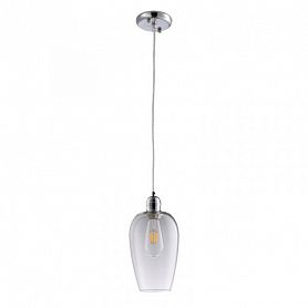 Подвесной светильник Arte Lamp Trento A9291SP-1CC, арматура цвет хром, плафон/абажур стекло, цвет прозрачный - фото 1