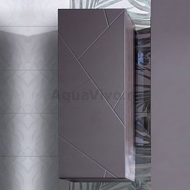 Шкаф Бриклаер Кристалл 35x90, цвет ясень анкор темный / софт графит - фото 1