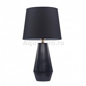 Интерьерная настольная лампа Maytoni Calvin Table Z181-TL-01-B, арматура цвет черный, плафон/абажур ткань, цвет черный - фото 1