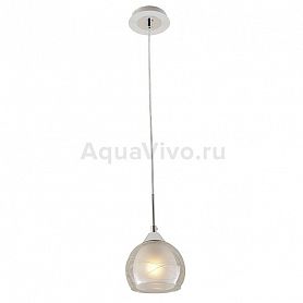 Подвесной светильник Citilux Буги CL157111, арматура хром / белый, плафон стекло белое / прозрачное, 15х15 см - фото 1