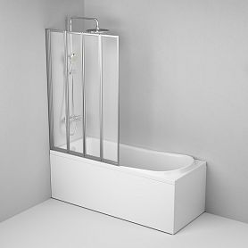 Шторка на ванну AM.PM Like 100 W80BS-100-140CT, стекло прозрачное, профиль хром - фото 1