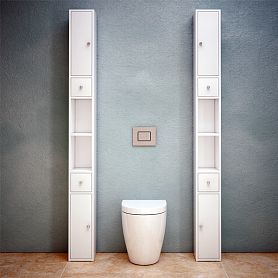 Шкаф-пенал Corozo Энри 20 для туалета, цвет белый - фото 1