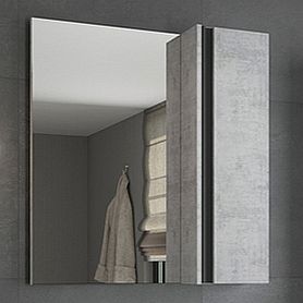 Шкаф-зеркало Comforty Эдинбург 75, цвет бетон светлый - фото 1