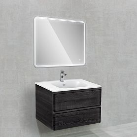 Мебель для ванной Vincea Vico 80, с 2 ящиками, цвет карбон - фото 1