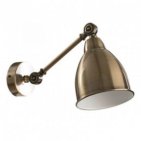 Бра Arte Lamp Braccio A2054AP-1AB, арматура бронза, плафон металл бронзовый, 15х40 см - фото 1