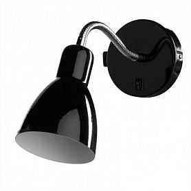 Спот Arte Lamp Dorm A1408AP-1BK, арматура черная / хром, плафон металл черный, 13х33 см - фото 1