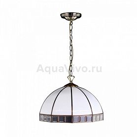Подвесной светильник Citilux Шербург-1 CL440132, арматура бронза, плафон стекло белое, 41х41 см - фото 1