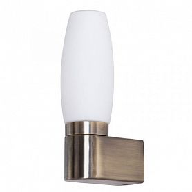 Бра Arte Lamp Aqua-Bastone A1209AP-1AB, арматура бронза, плафон стекло белое, 8х12 см - фото 1