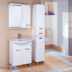 Мебель для ванной Оника Балтика 70.17, с бельевой корзиной, цвет белый - фото 1