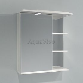 Шкаф-зеркало Какса-А Грация 62, с подсветкой, левый, цвет белый - фото 1