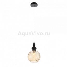 Подвесной светильник ST Luce Bacineto SL374.313.01, арматура металл, цвет черный, плафон стекло, цвет желтый - фото 1