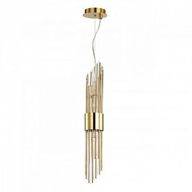 Подвесной светильник Odeon Light Flambi 4847/2, арматура золото, плафон металл золотой - фото 1