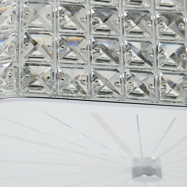Потолочный светильник Citilux Портал CL324261, арматура хром, плафон стекло / хрусталь прозрачный, 41х41 см