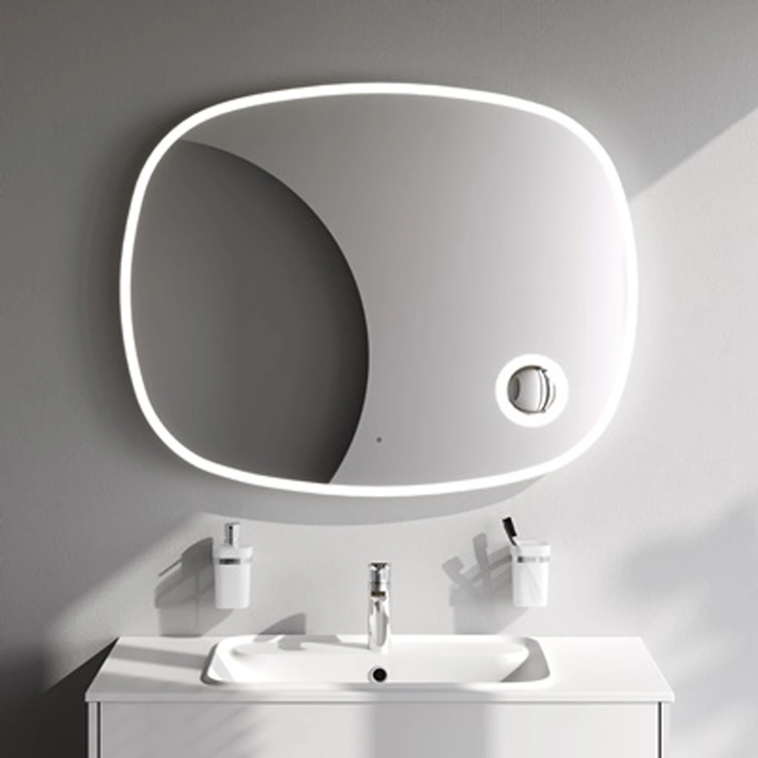 Зеркало AM.PM Func 100x80, с подсветкой, диммером и косметическим зеркалом - фото 1
