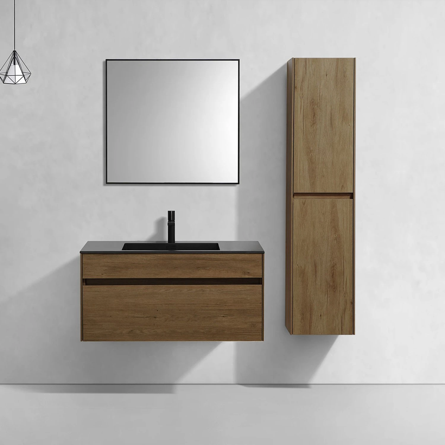 Мебель для ванной Vincea Chiara 100, с 1 ящиком, цвет табачный дуб - фото 1